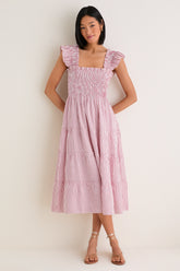 Red Ticking Stripe Ellie Nap Dress