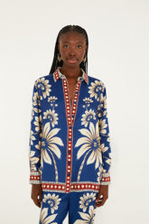 Blue Luna Collared Pajama Shirt