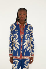 Blue Luna Collared Pajama Shirt