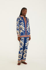 Blue Luna Collared Pajama Shirt