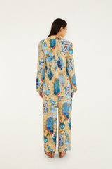Sand Mystical Wide-Leg Pants