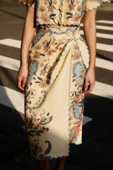 Butter Yellow Boho Beauty Midi Skirt