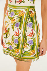 Sand Tropical Scarf Sleeveless Mini Dress