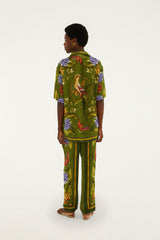 Green Tropical Scarf Pants
