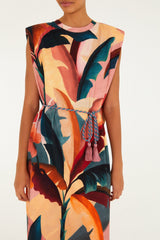 Multicolor Atlantic Rainforest T-Shirt Midi Dress