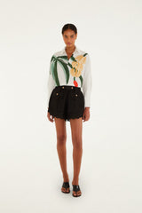 Graphic Banana Tree Applique Shirt