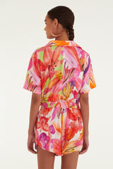 Multicolor Artsy Flora Shorts