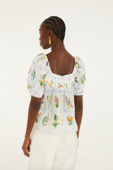Off-White Tropical Porcelain Blouse
