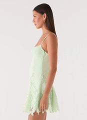 Florine Mini Dress - Pistachio