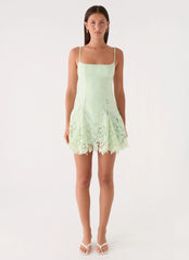 Florine Mini Dress - Pistachio