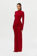 NW Sculpt Draped Tie Dress