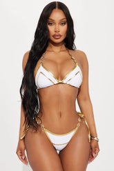 Diane Crystals 2 Piece Bikini - White/Gold