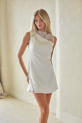 Carolina Lace Contrast Mini Dress