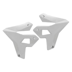 Polisport Radiator Scoops - White Panels for Suzuki DR-Z400 (2000-2024) - OEM Fit, Glossy Finish, Lightweight & Impact-Resistant, Easy Installation