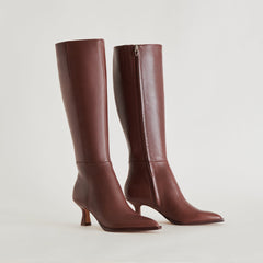 Auggie Extra Wide Calf Boots Chocolate Leather