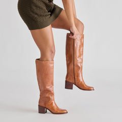 Lucyle Boots Tan Leather