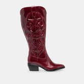 Mirla Wide Calf Boots Oxblood Leather