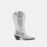Ryland Extra Wide Calf Boots Silver Distressed Leather