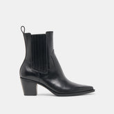 Slim Booties Black Leather