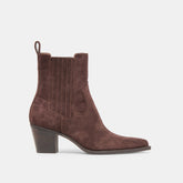 Slim Booties Mahogany Suede