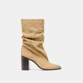 Talina Wide Calf Boots Dk Taupe Suede