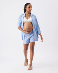 Abby Stripe Shirt Blue-White