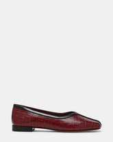 Dorelia Burgundy Crocodile Leather
