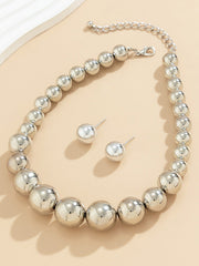 Beaded Solid Color Dainty Necklace Accessories + Earrings Accessories