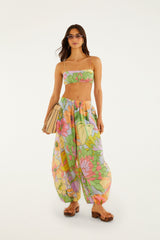 Multicolor Spring Affair Beaded Crop Top