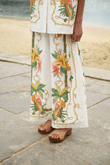 Tropical Royalty Off-White Pants