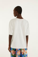 White Tropical Rose T-Shirt