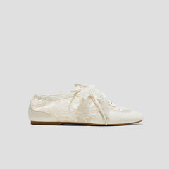 Square-Toe Lace-Up Sneakerinas (Cristina)