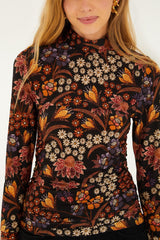 Black Lili Jersey Blouse