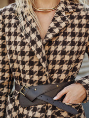 Houndstooth Belted Blazer