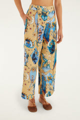 Sand Mystical Wide-Leg  Pants