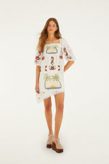 Off-White Tropi Scarf Embroidered  Blouse