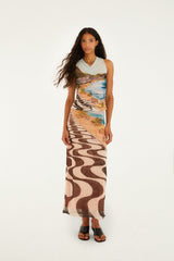 Multicolor Copacabana Beach Sleeveless Blouse
