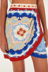Mixed Cherry Royalty Scarf Mini Skirt
