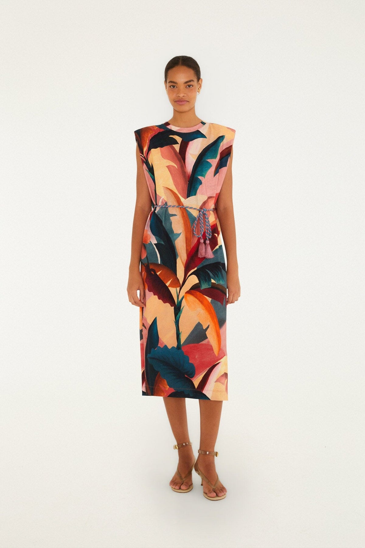 Multicolor Atlantic Rainforest  T-Shirt Midi Dress