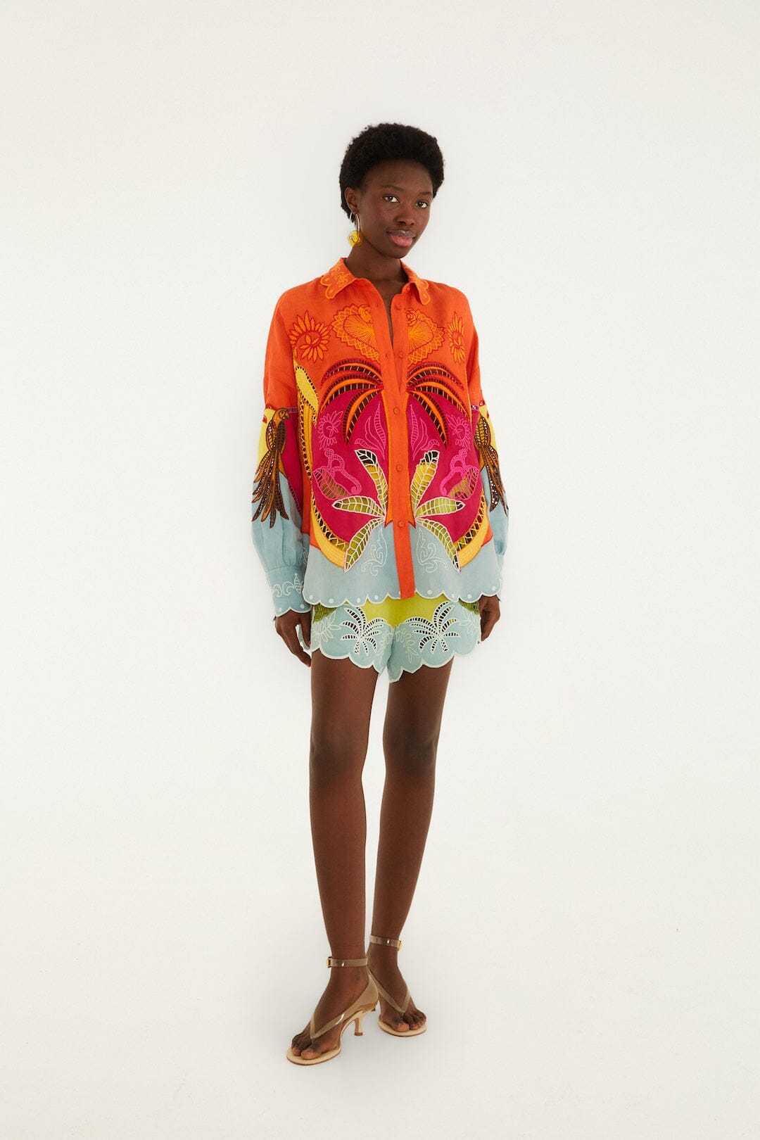 Multicolor Usiacuri Embroidered Richelieu Shorts