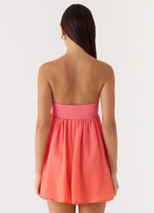 Elevare Strapless Mini Dress - Sunset Ombre