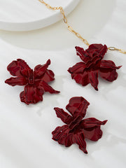 Flower Shape Earrings Accessories  + Necklaces Accessories