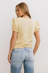 Dean Gingham Blouse in Yellow