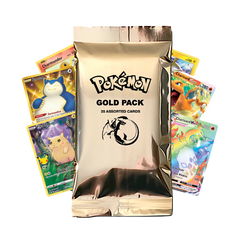 Pokémon Gold Pack 25 Cards (8 Holo + 1 Ultra Rare)