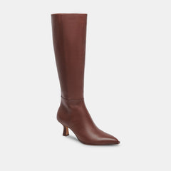 Auggie Narrow Calf Boots Chocolate Leather