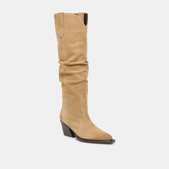 Buckly Boots Camel Suede
