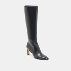 Emmi Narrow Calf Boots Black Leather