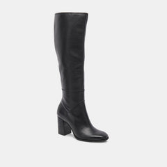 Fynn Wide Calf Boots Onyx Leather
