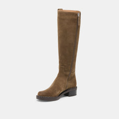 Glory H2O Wide Calf Boots Olive Suede