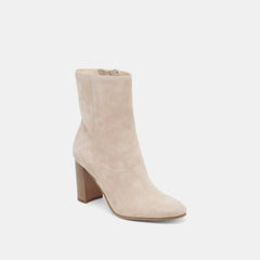 Suzy Wide Booties Taupe Suede